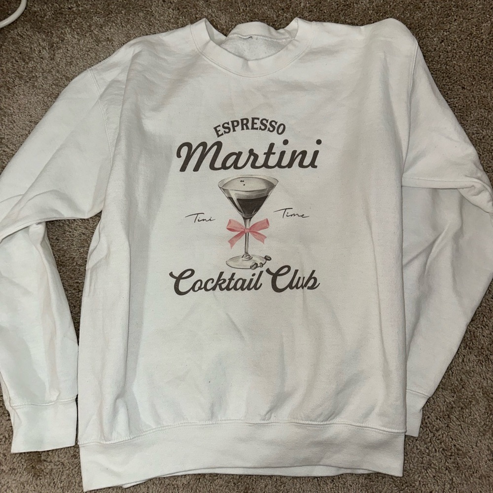 White Espresso Martini Cocktail Club Sweatshirt